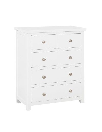 Whitney White 3+2 Drawer Chest