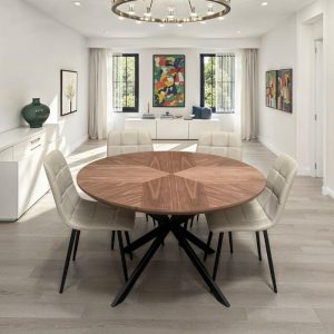 Hendrik 1.2 Metre Round Walnut Table