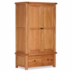 Oscar Double Wardrobe with Drawers