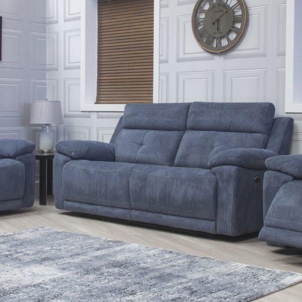 Ancona fabric power recliner sofa