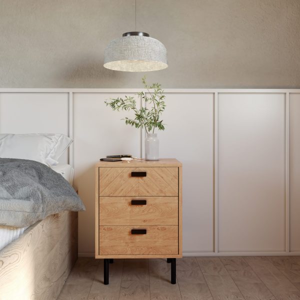 Leon 3 Drawer Bedside