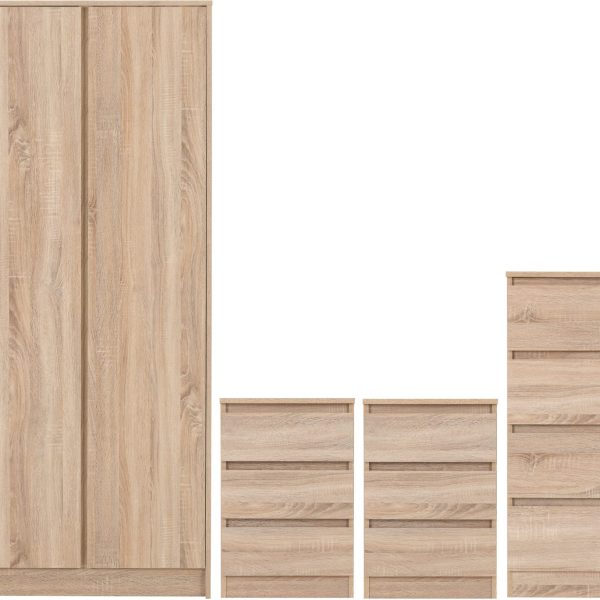 Malvern 3 Door Wardrobe Bedroom Set