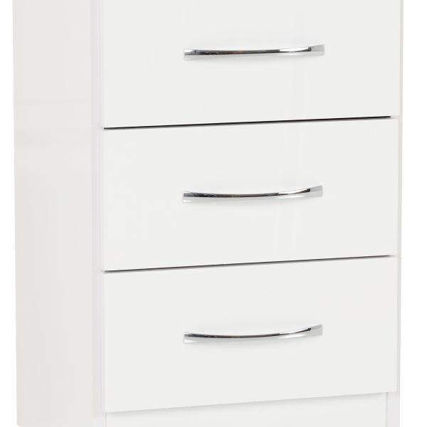 Nevada 3 Drawer Bedside