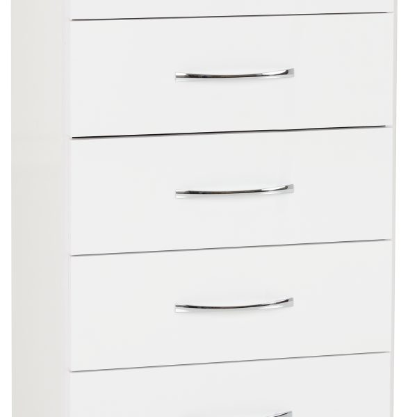 Nevada 5 Drawer Narrow Chest