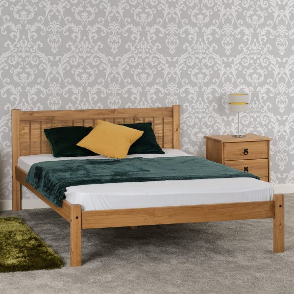 Maya 4ft Bed Distressed Waxed Pine